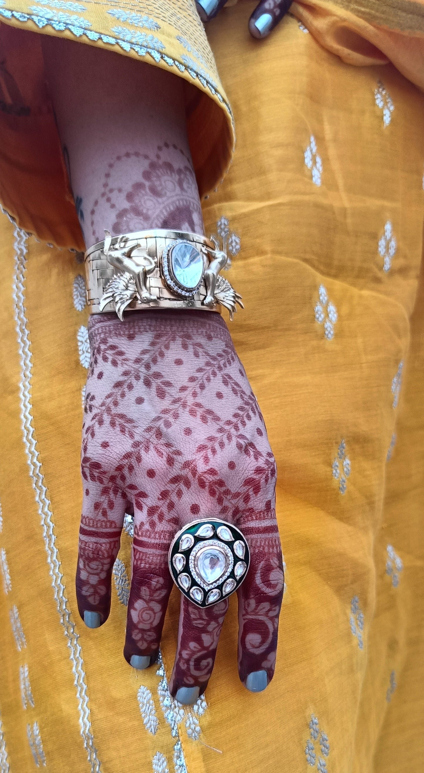 Winged Moissanite Cuff