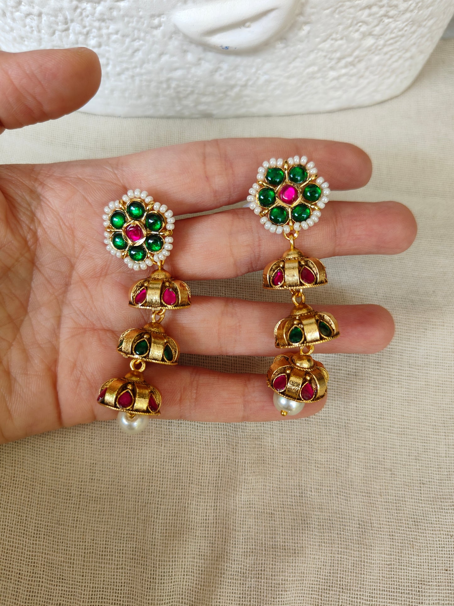 Floral Pearl Earrings