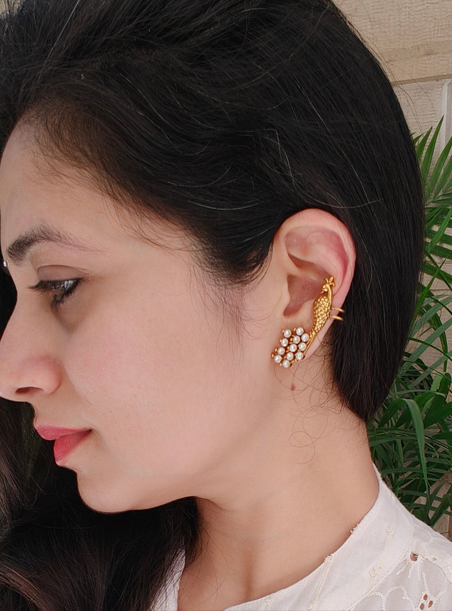 Peacock Earcuff