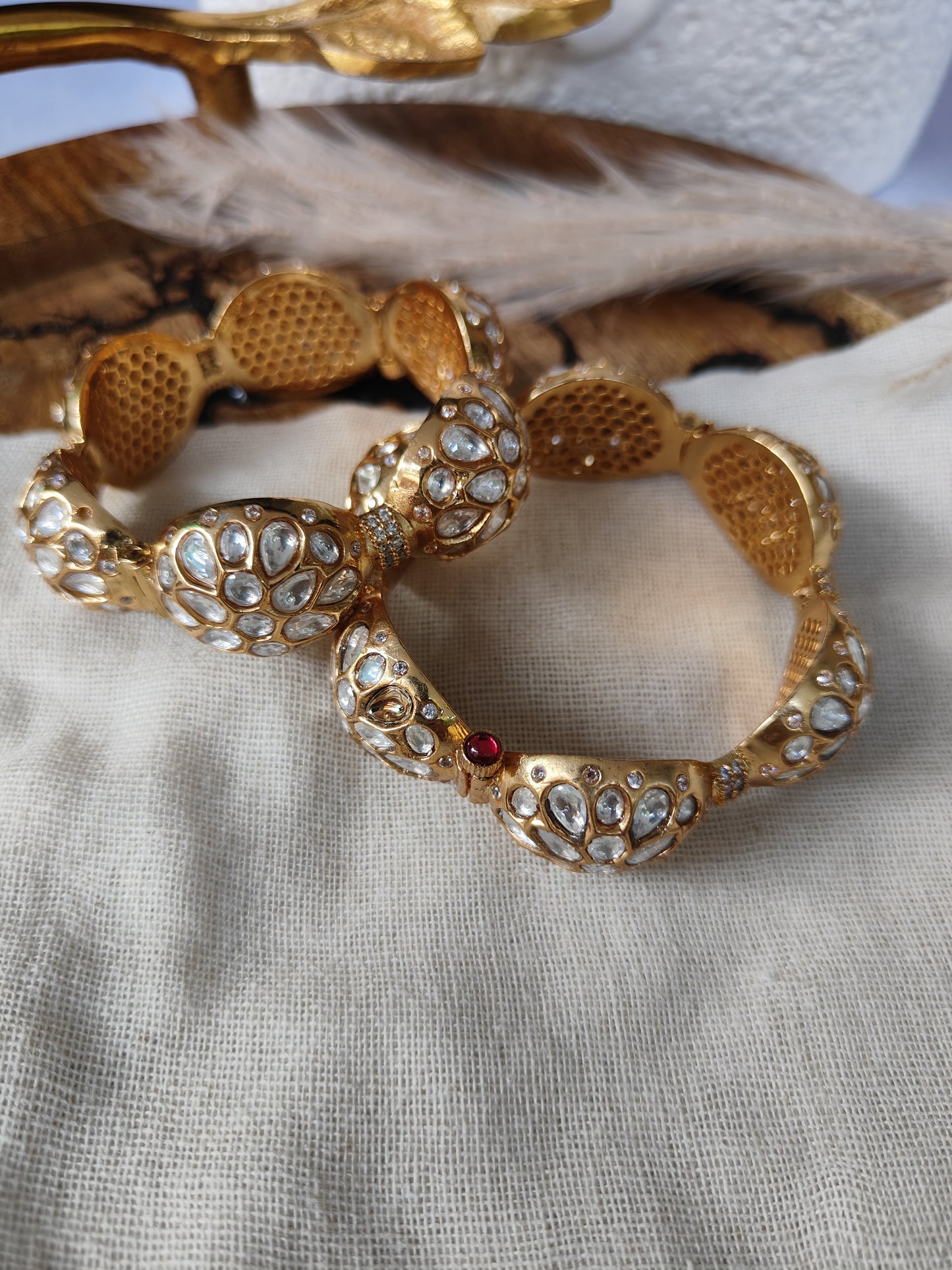 Dabka Polki Bangles