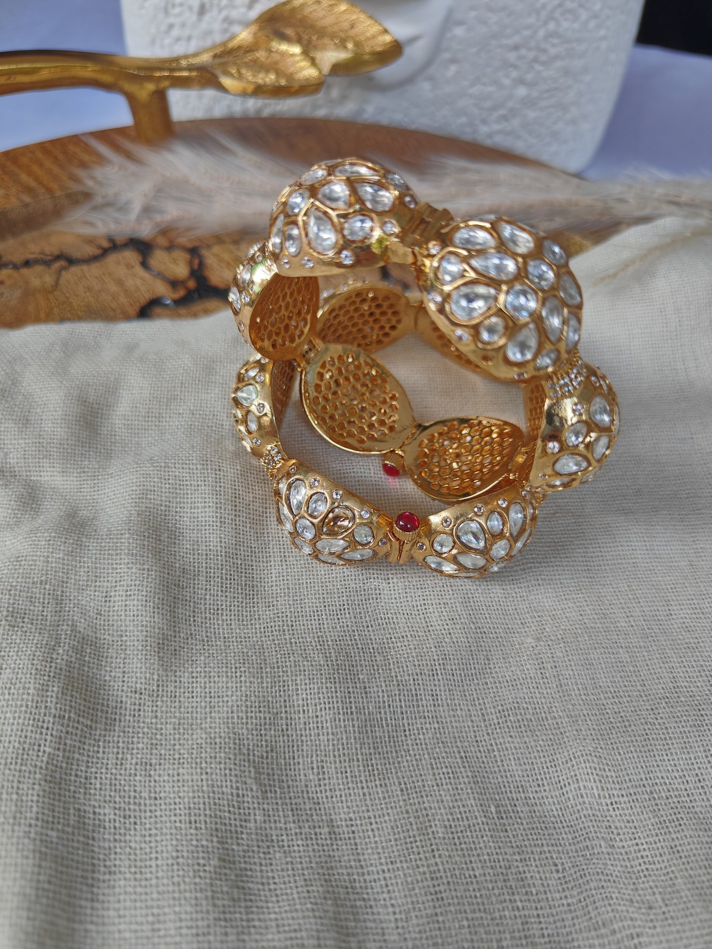 Dabka Polki Bangles