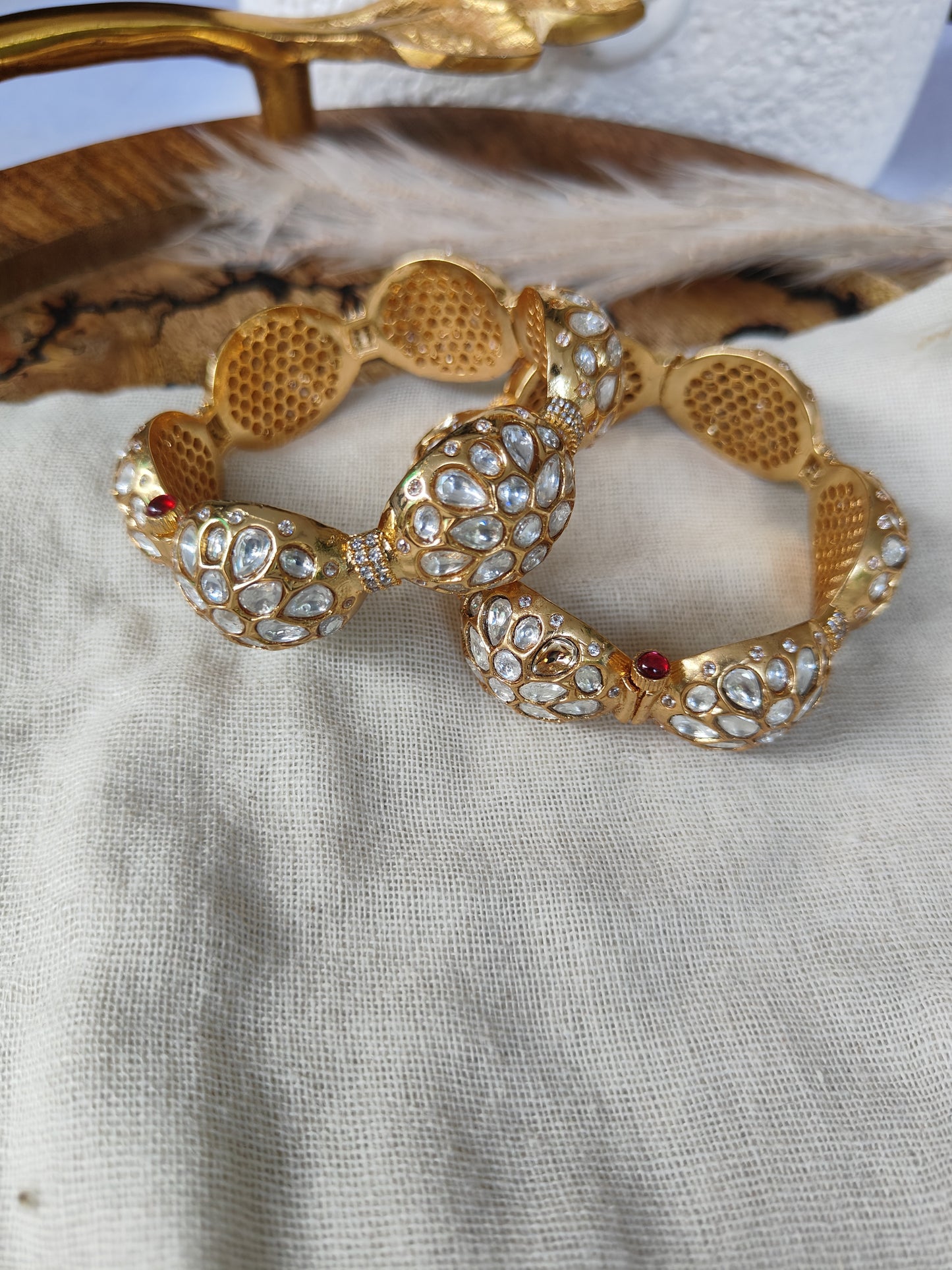Dabka Polki Bangles