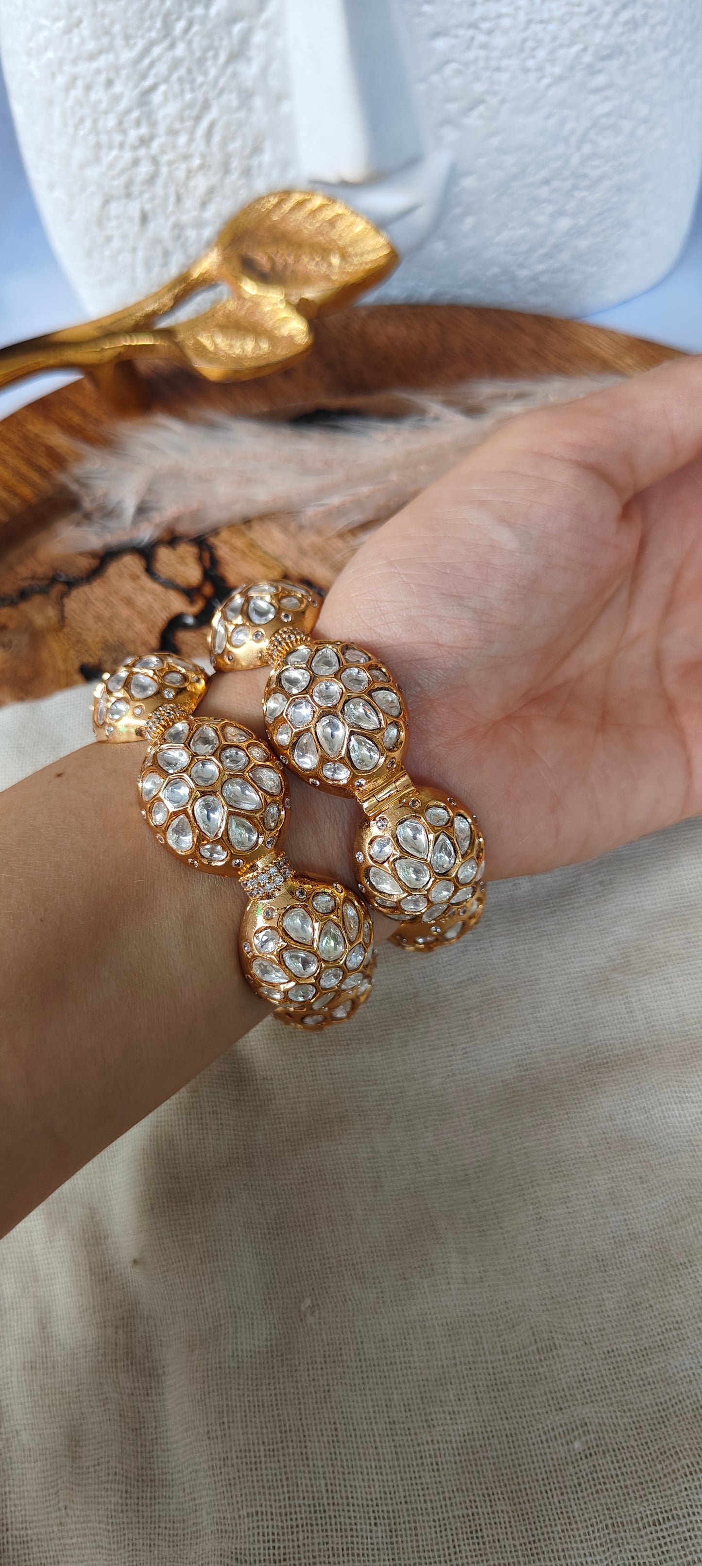 Dabka Polki Bangles