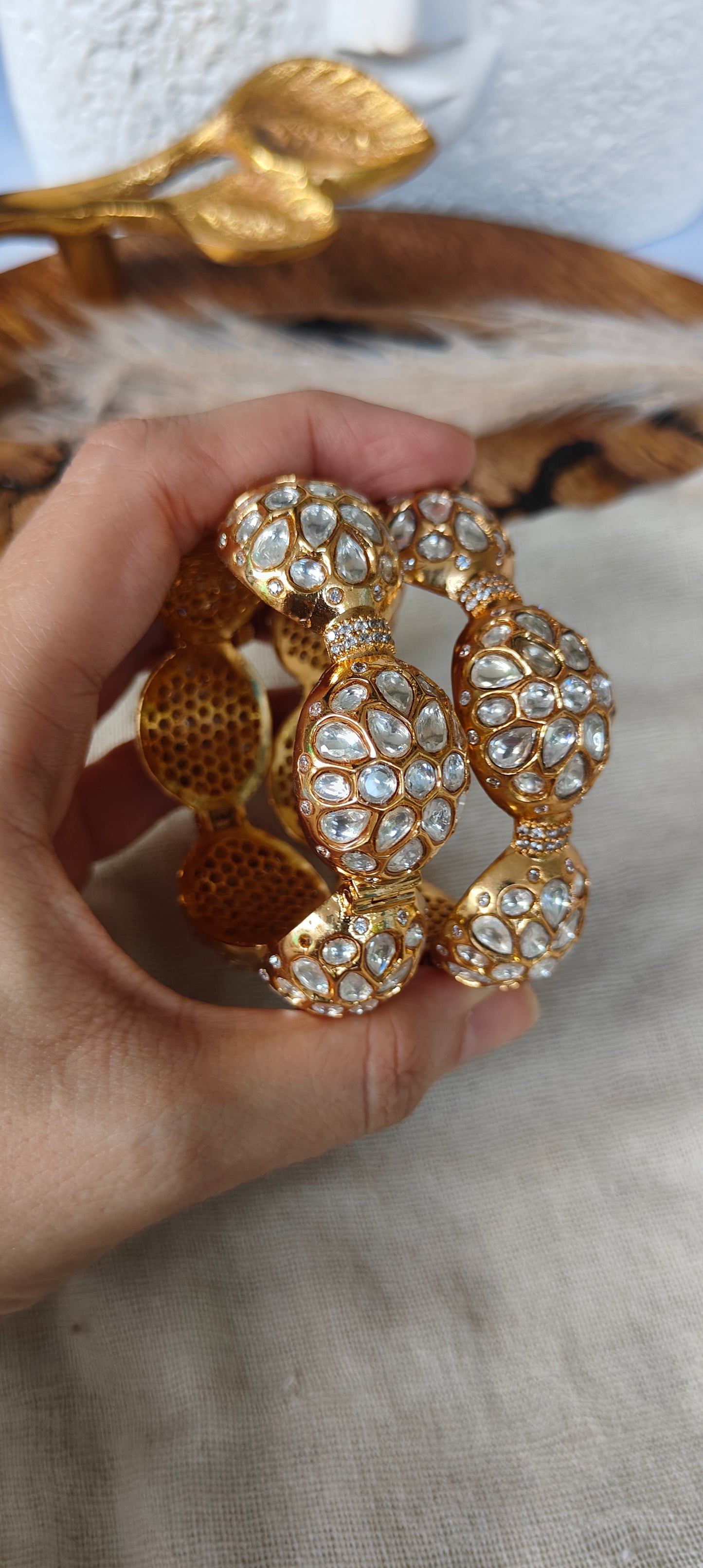 Dabka Polki Bangles