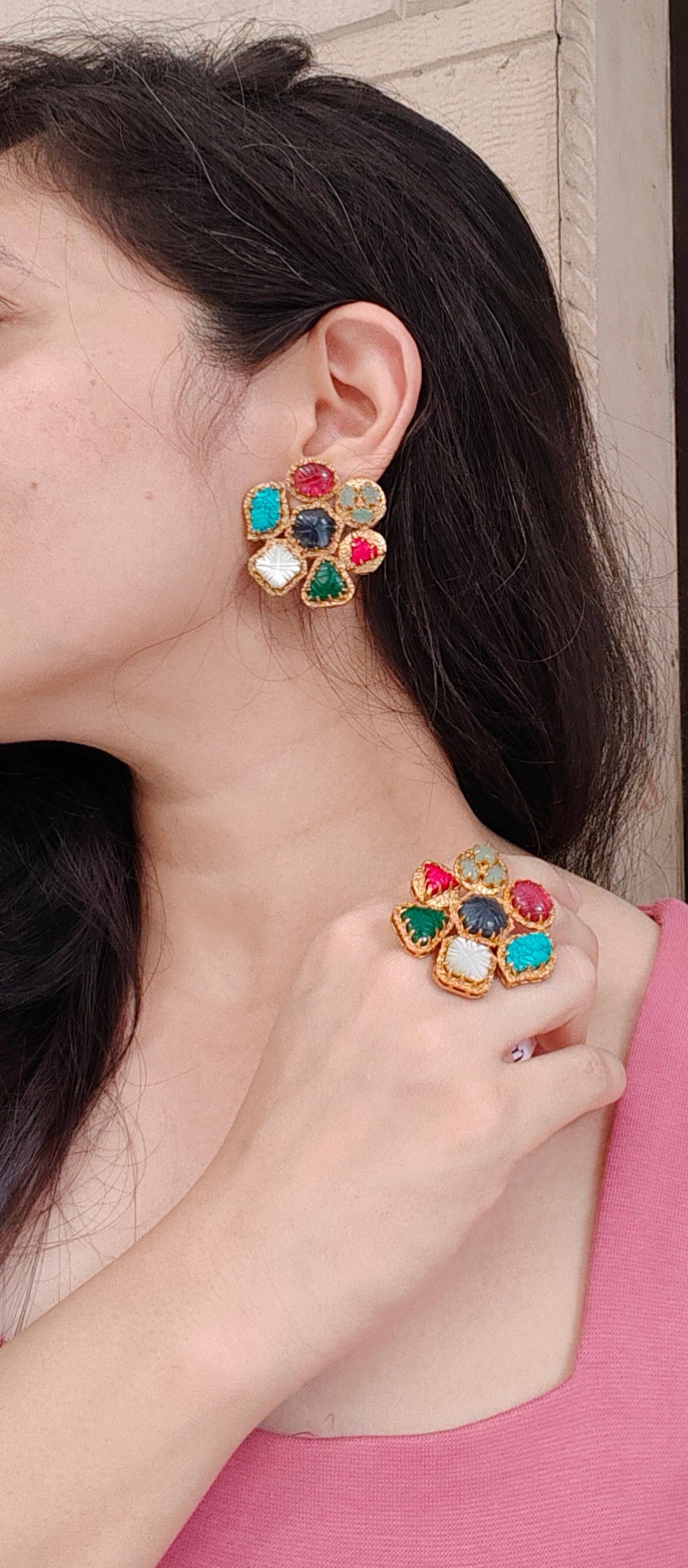 Saba Navratan Studs