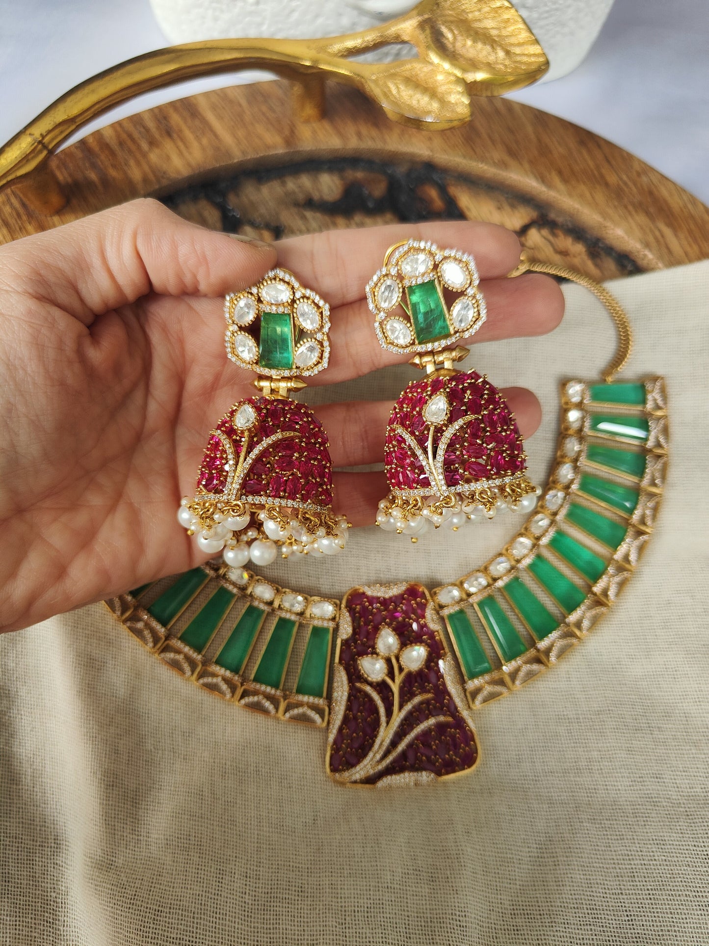 Heritage Meenakari Statement Choker