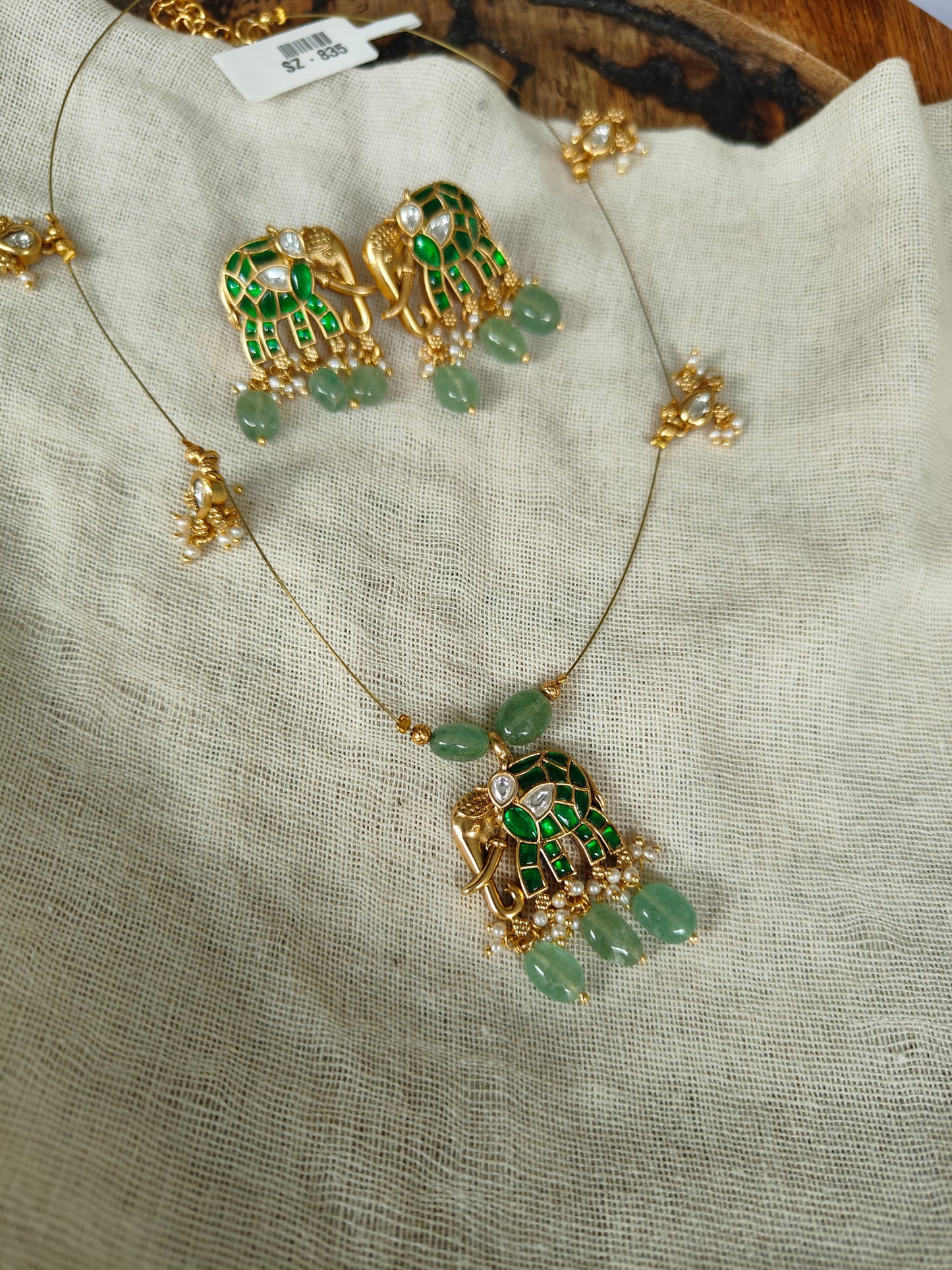 Elephant Charm Necklace Set