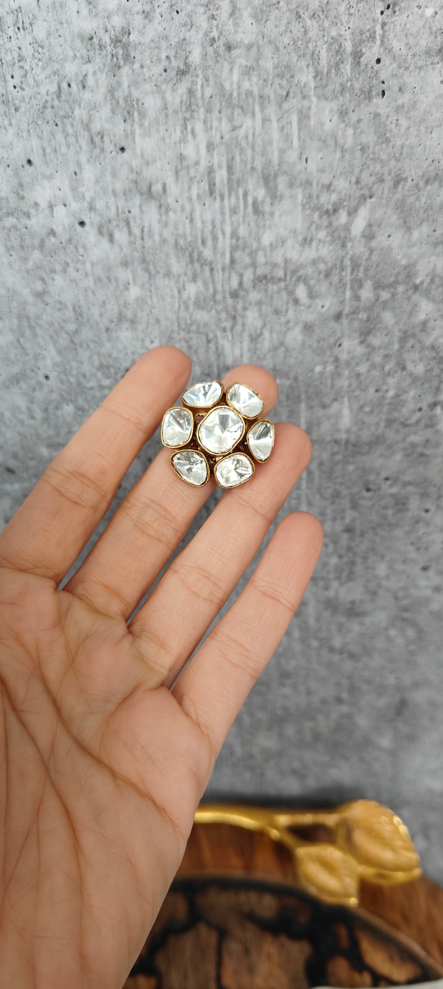 Saral Polki Ring