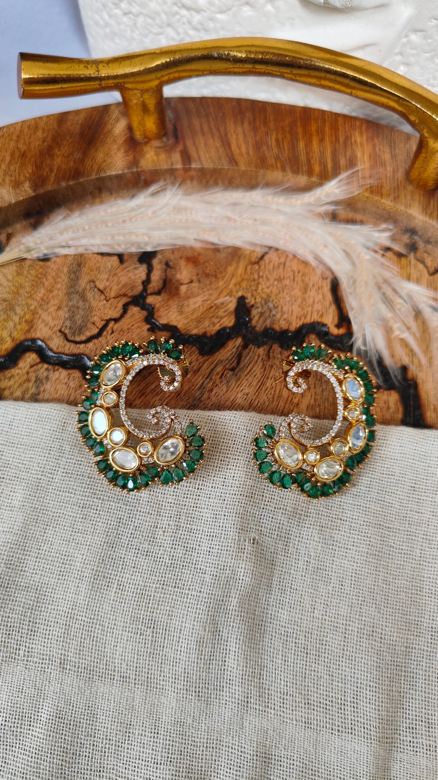 Ivory Crescent Earrings