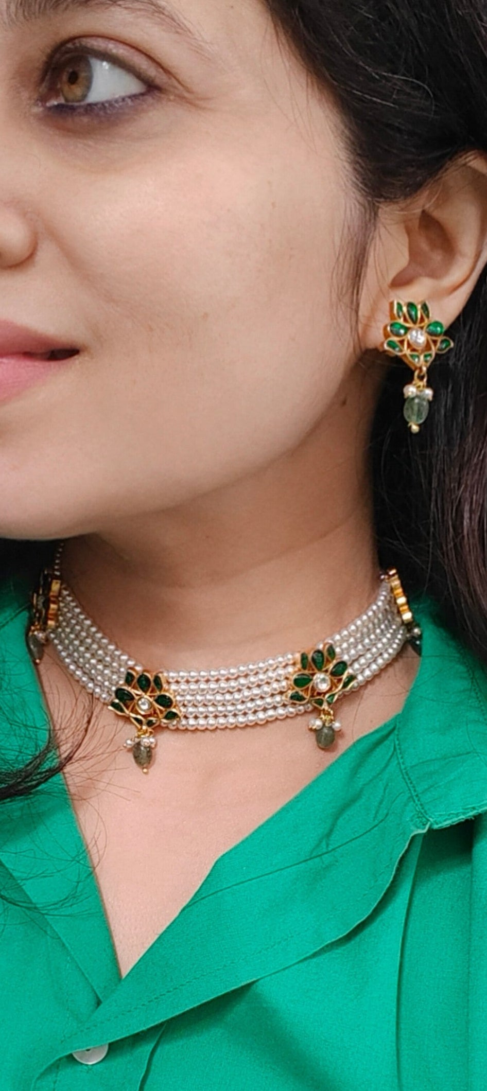Jivya Pearl Necklace Set