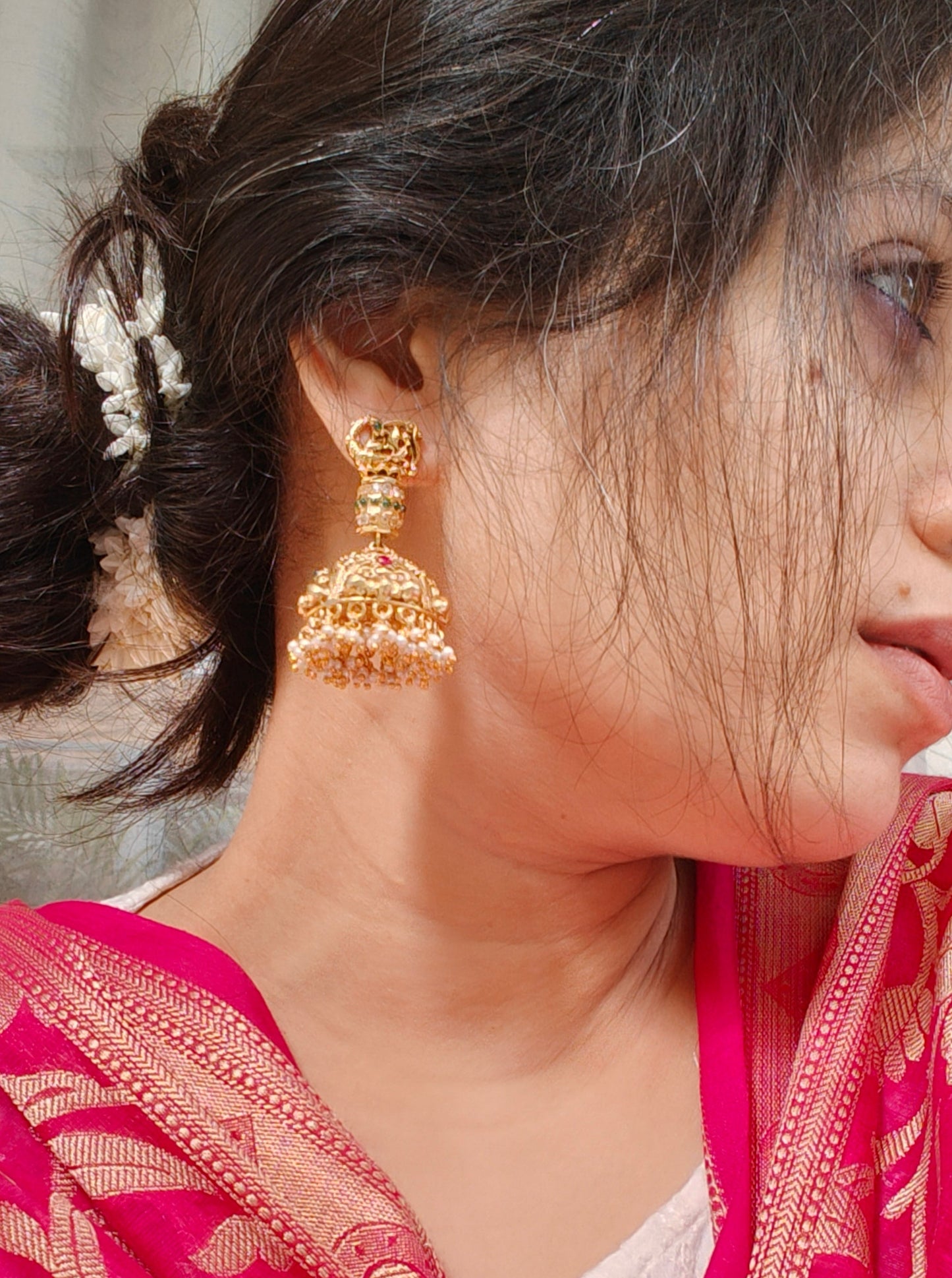 Nritya Mayura Temple Jhumkas