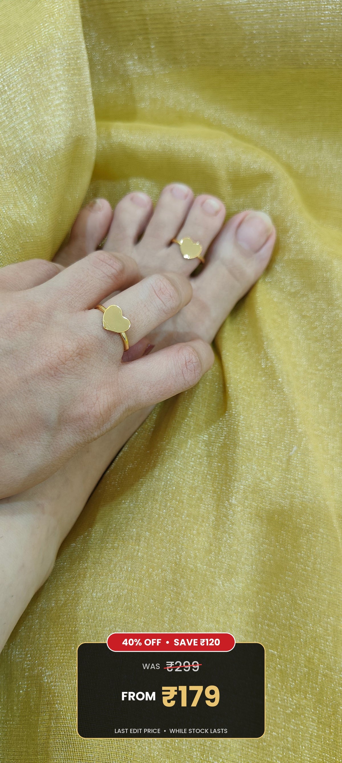 Heart Toe and Finger Ring
