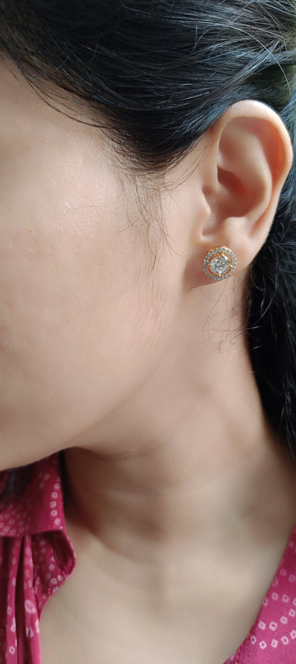 Clara Solitaire Stud Earrings