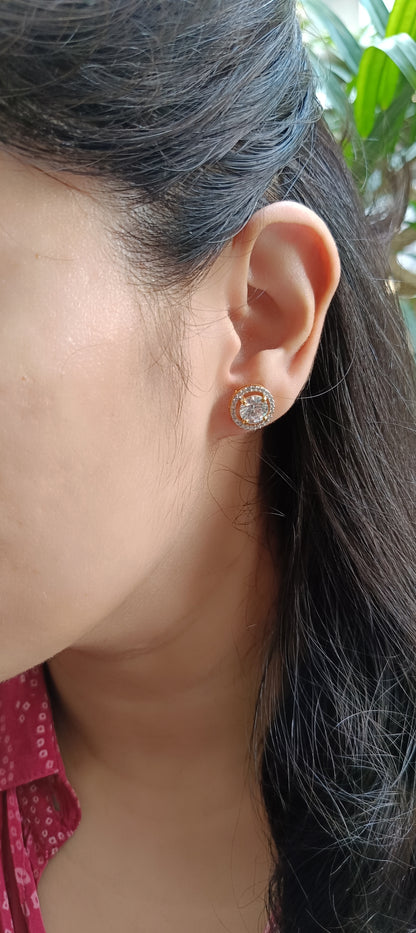 Clara Solitaire Stud Earrings