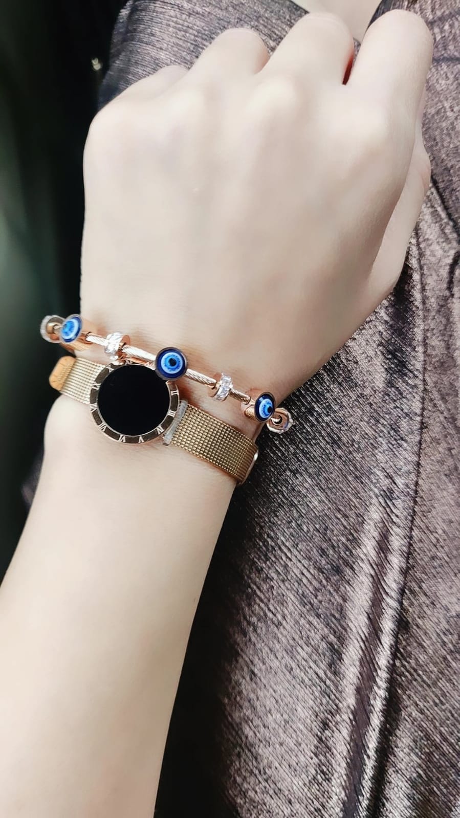 Evil Eye Thin Bangle