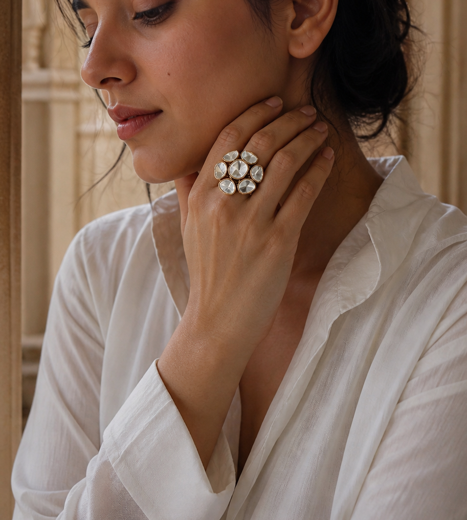 Saral Polki Ring