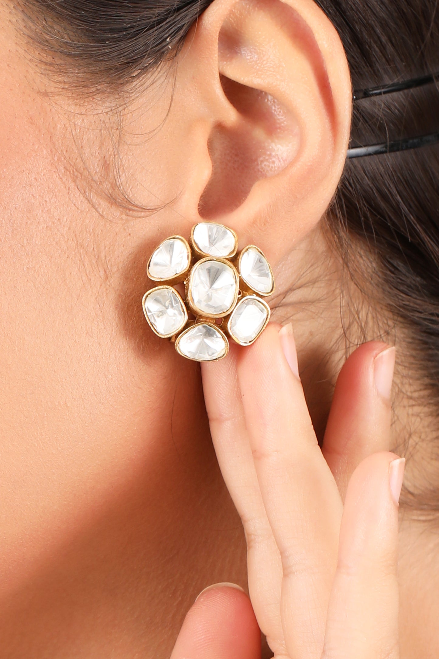 Saral Polki Studs