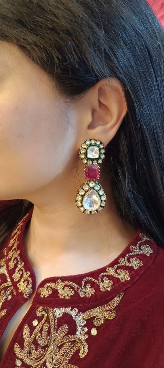 Shibori Polki Danglers