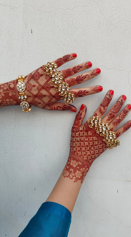 Mehandi - Four Finger Ring for both hands