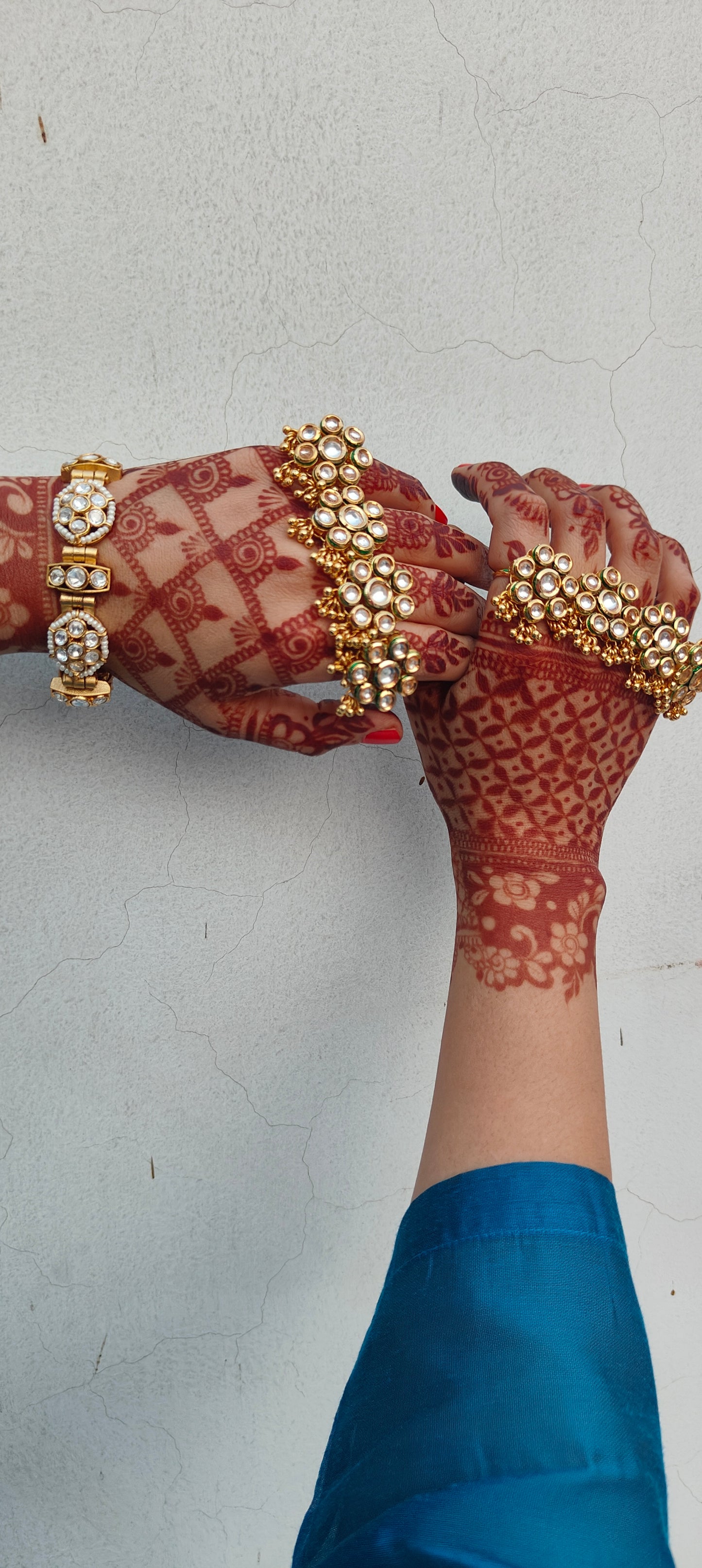 Mehandi - Four Finger Ring for both hands