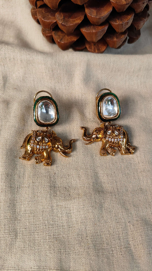 Gajah Polki Jhumkas