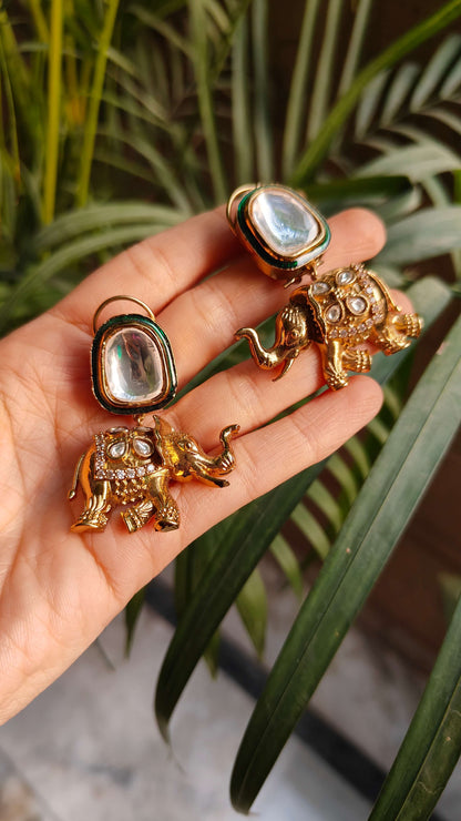 Gajah Polki Jhumkas