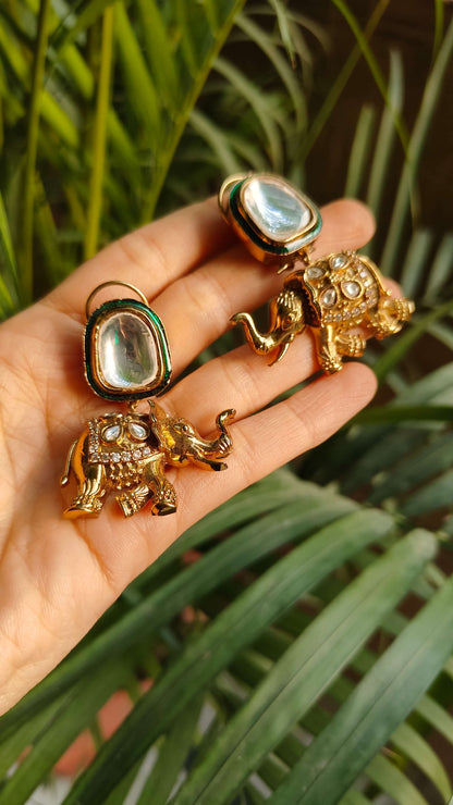 Gajah Polki Jhumkas