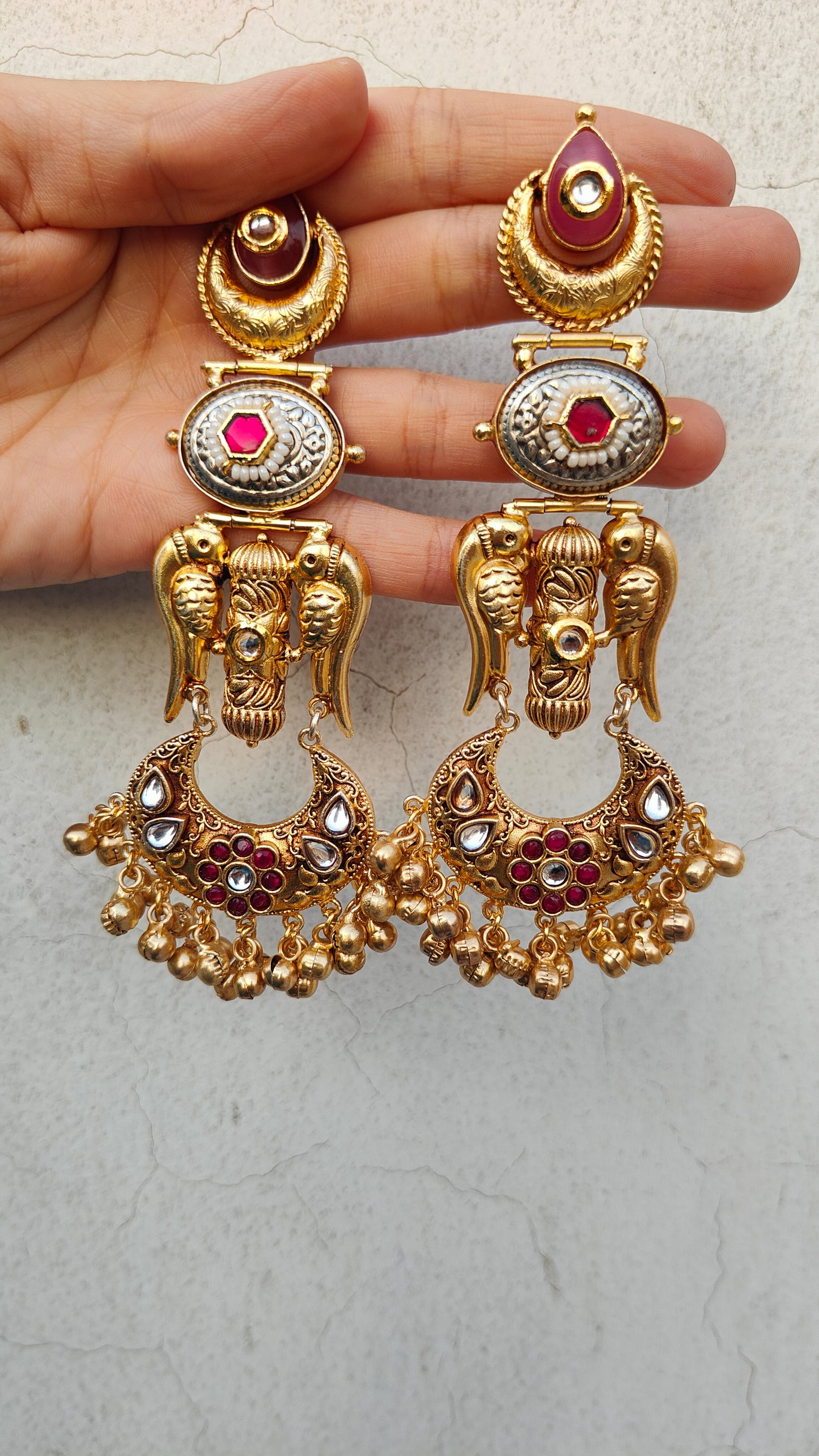 Naaz Sahiba Dual Toned Jhumka