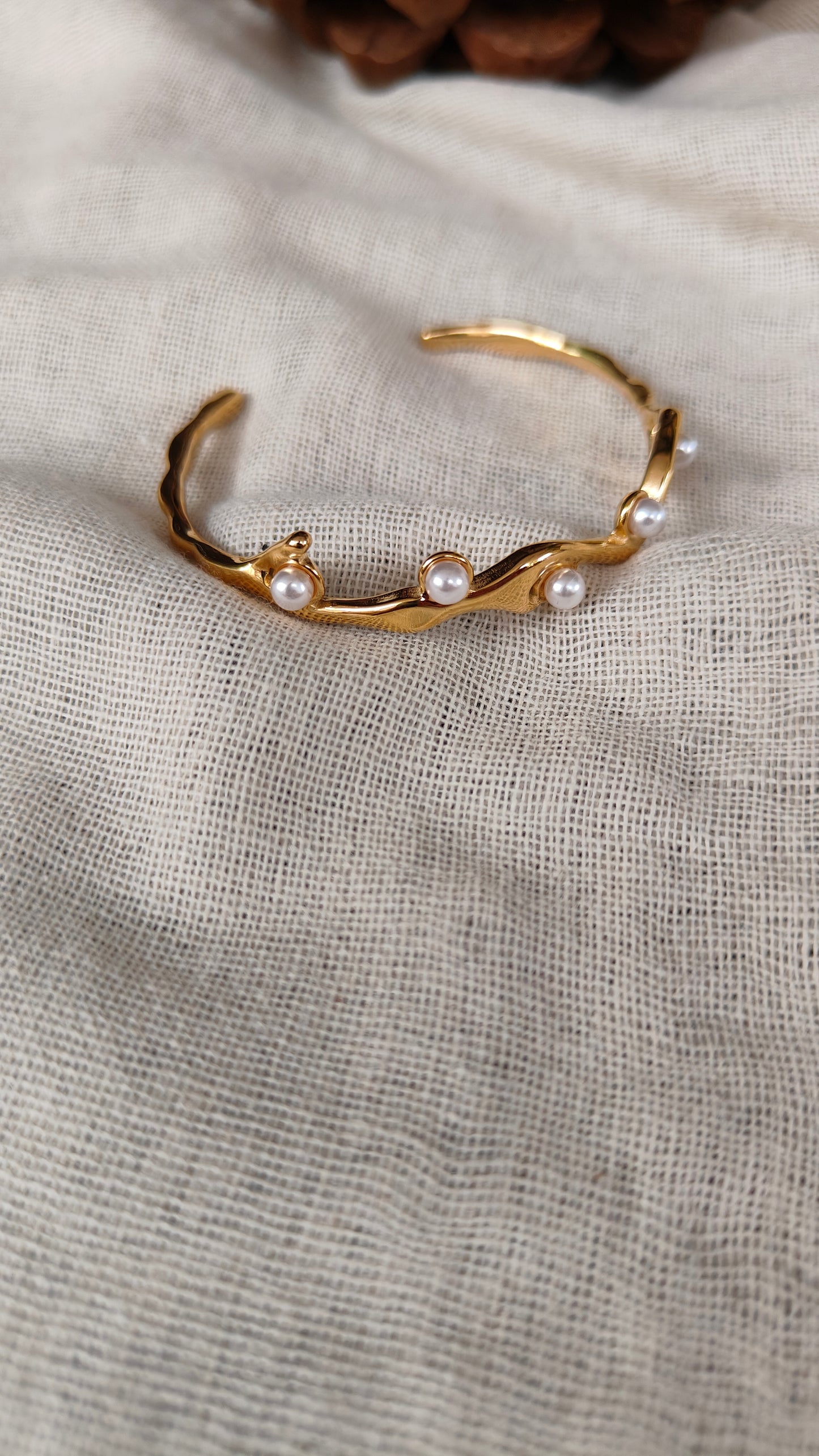 Delicate Dainty Pearl Cuff