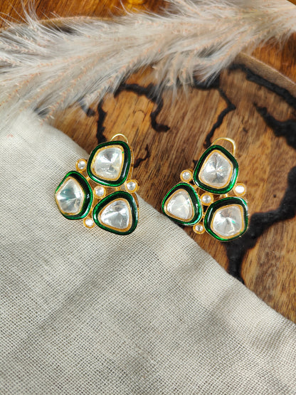 Ruhi Polki Studs