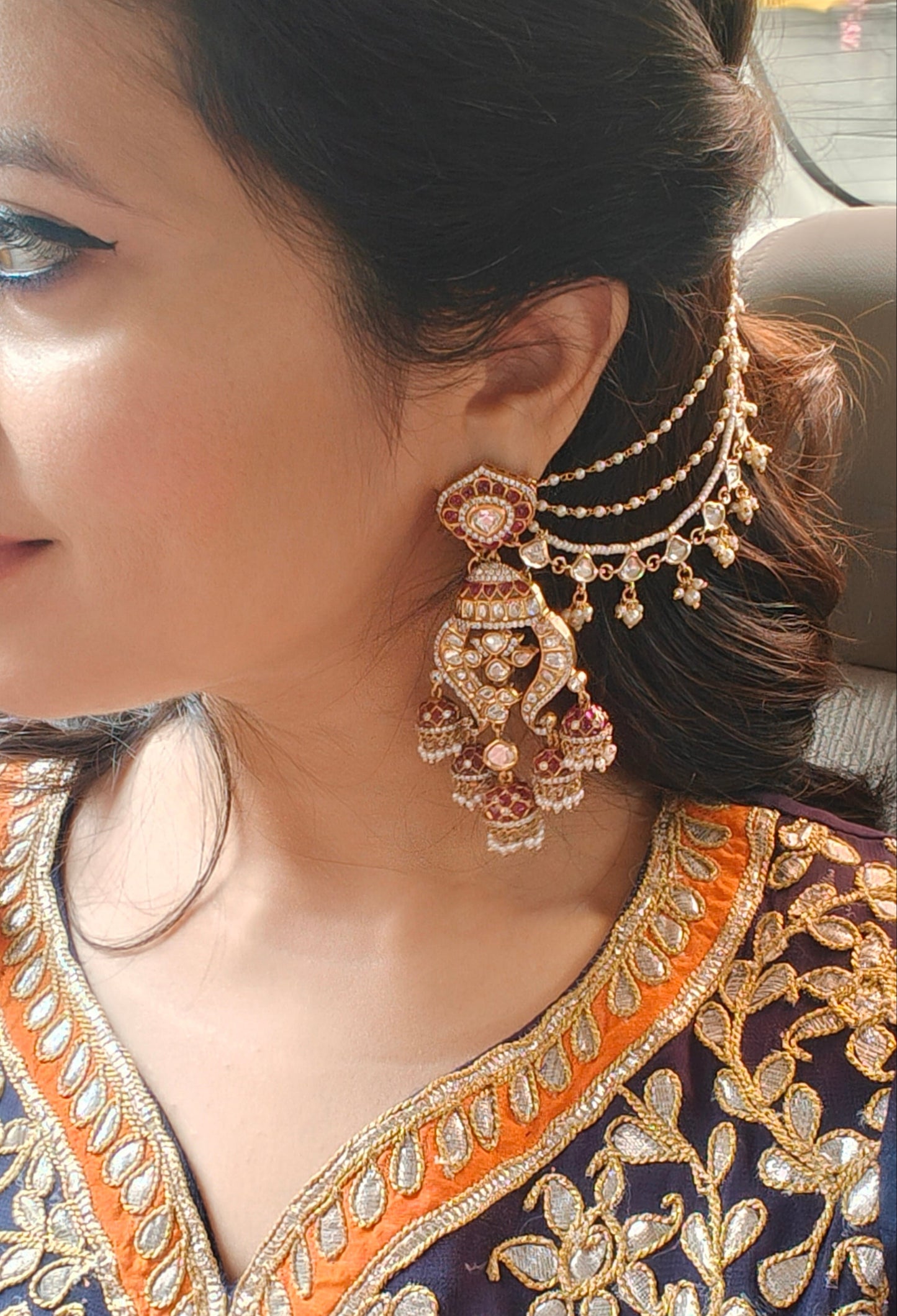 Fuhaar Jhumkas in 18kt Gold Polish