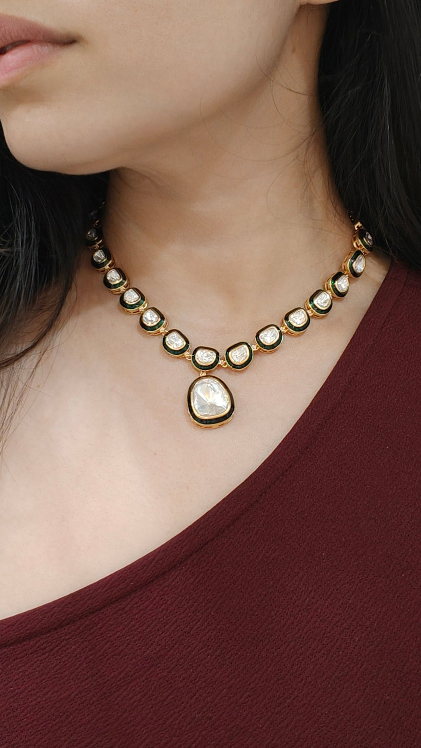 Atri Polki Necklace Set