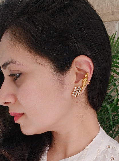 Peacock Earcuff