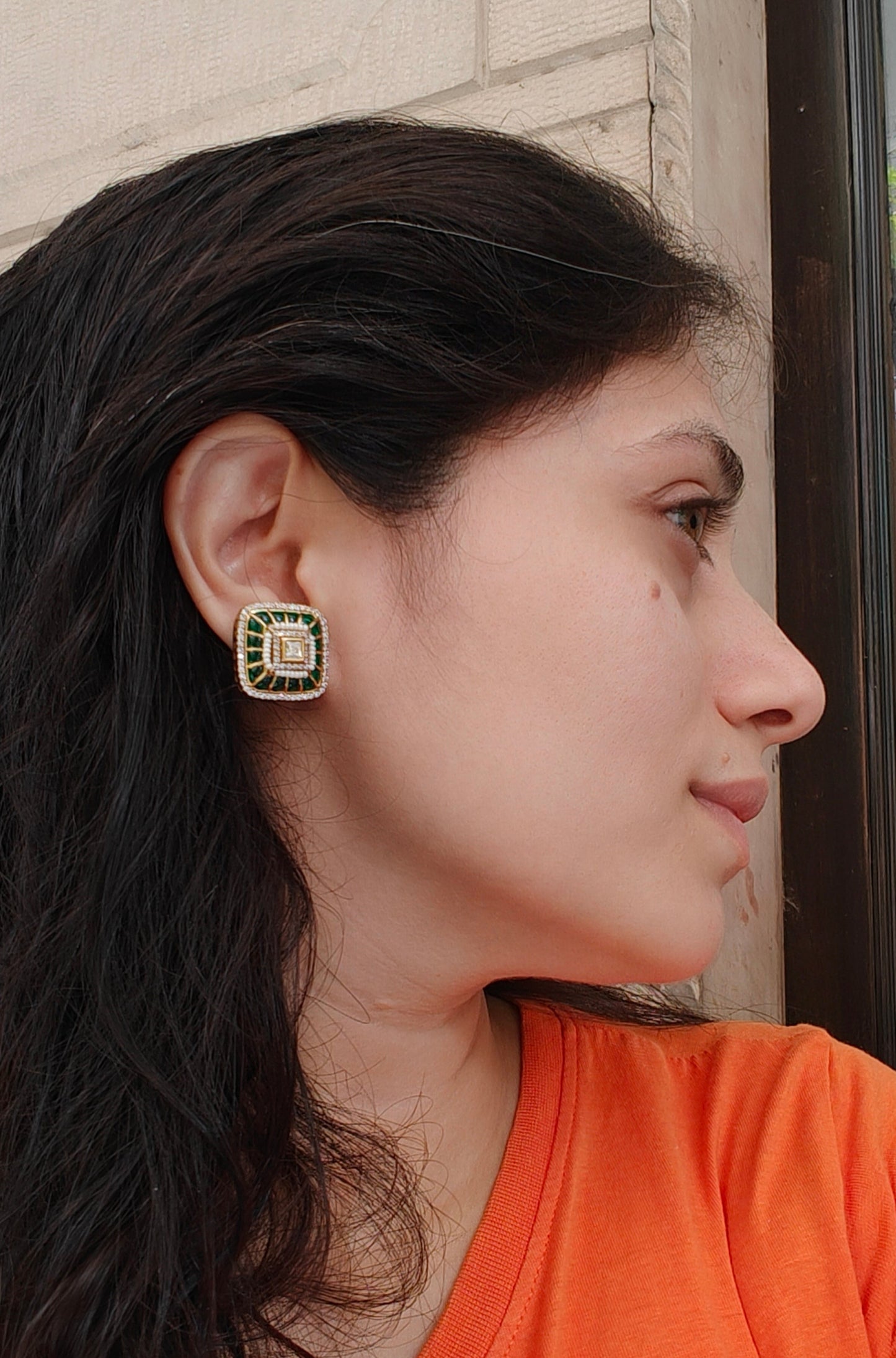 Emerald Glow Studs