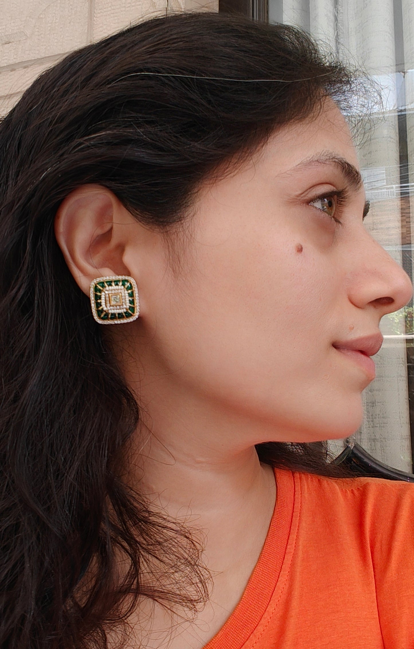 Emerald Glow Studs