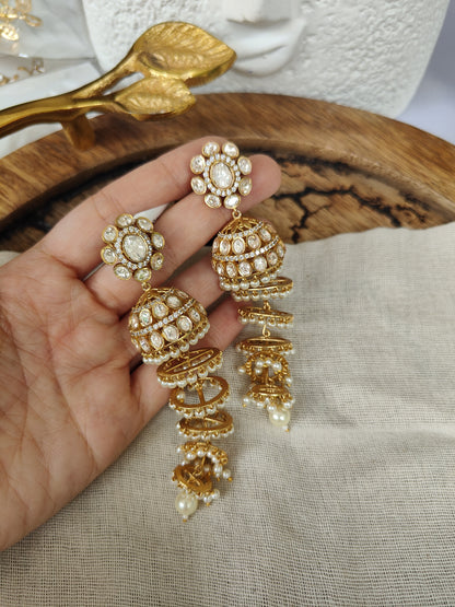 Jhoomar Polki Jhumka