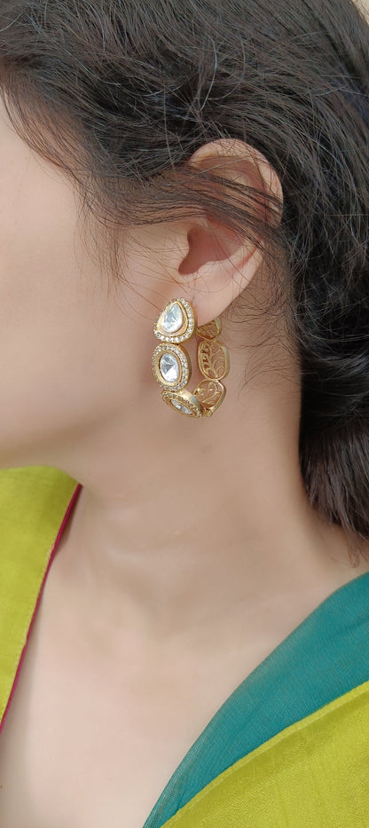 Mehr Moissanite Hoops