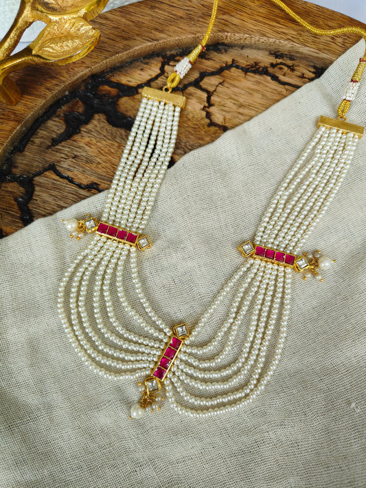 Kaashni Neckpiece with Pearl Drops