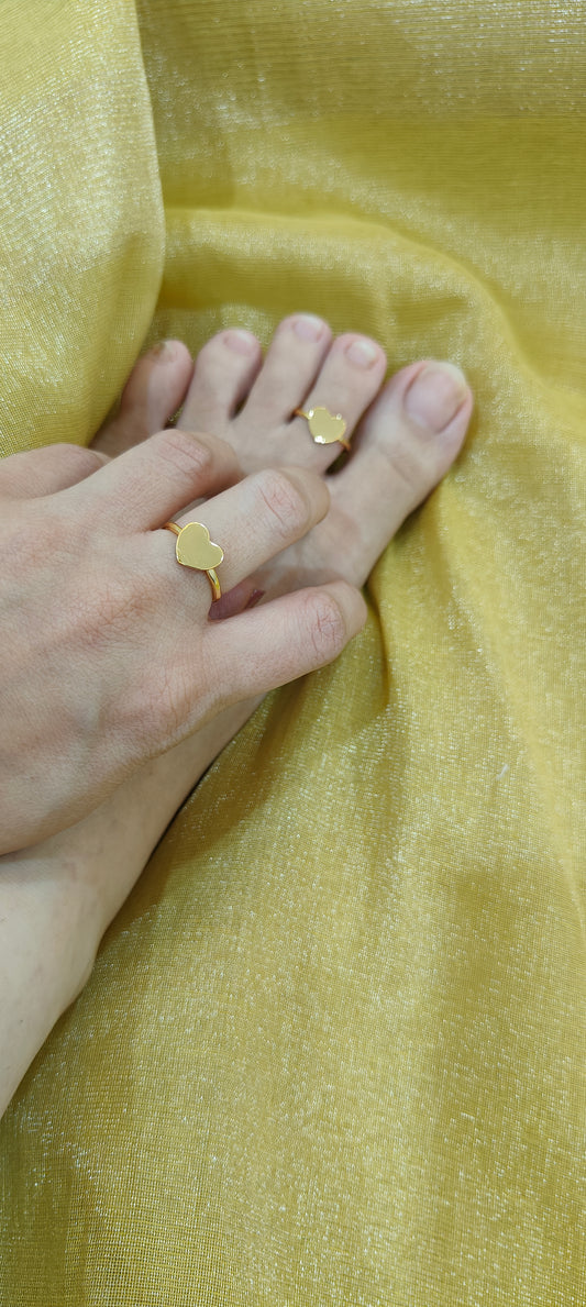 Heart Toe and Finger Ring