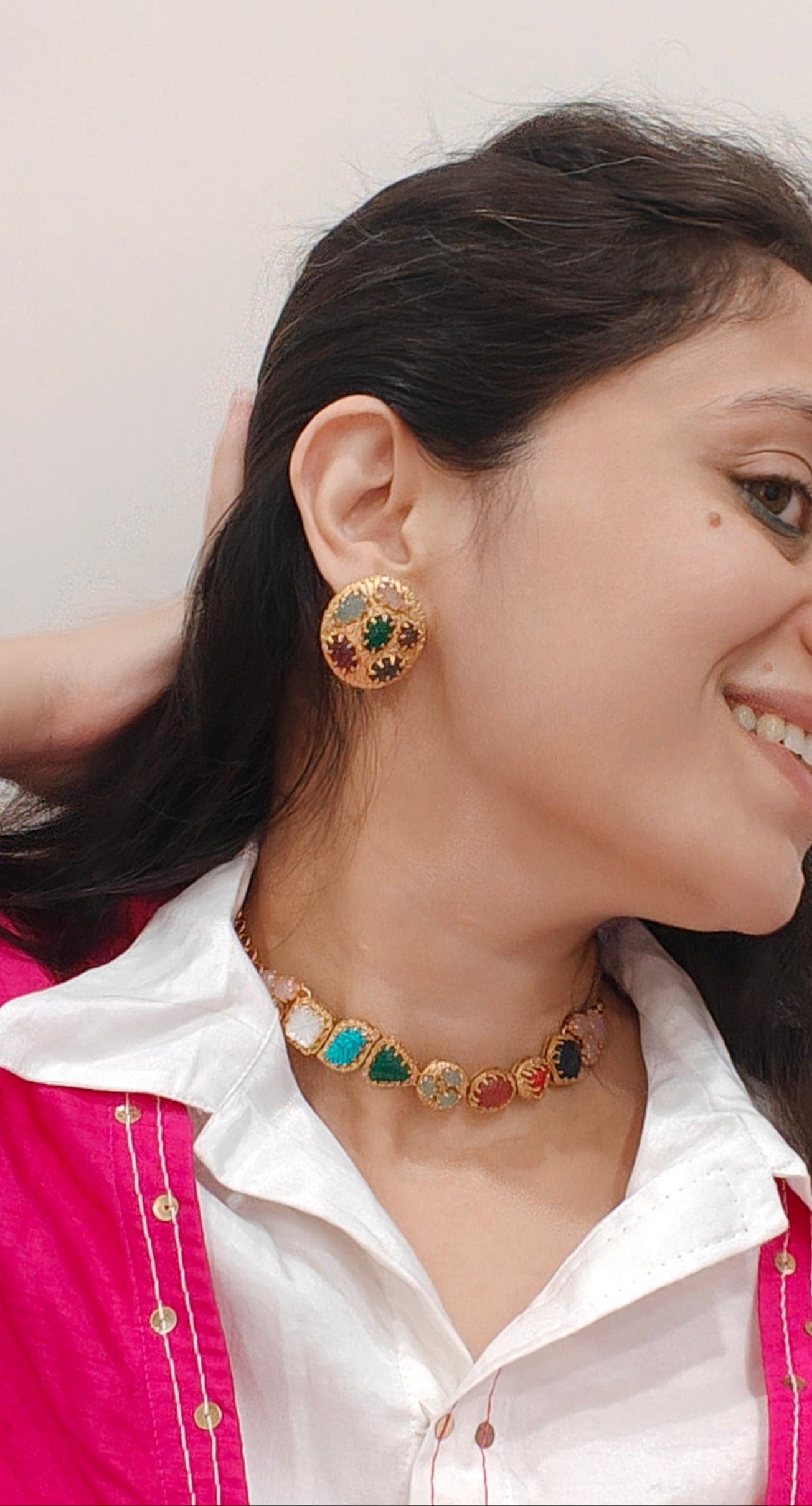 Navratan Stone Choker