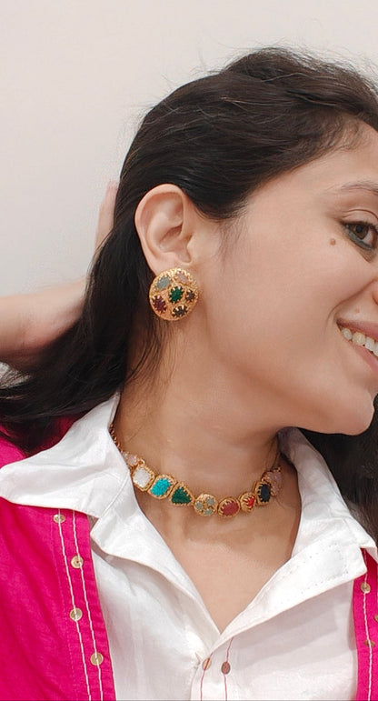 Navratan Stone Choker