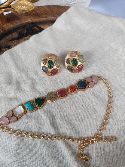 Navratan Stone Choker