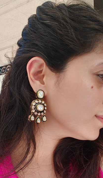 Noorani Kundan Chand Earrings