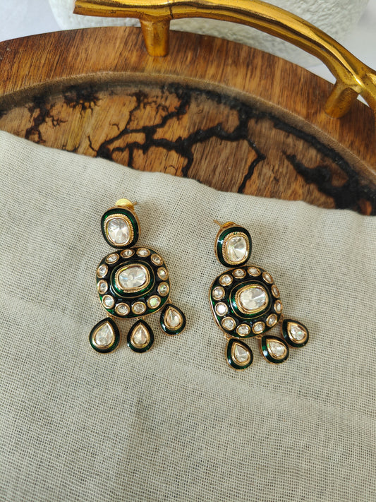 Noorani Kundan Chand Earrings