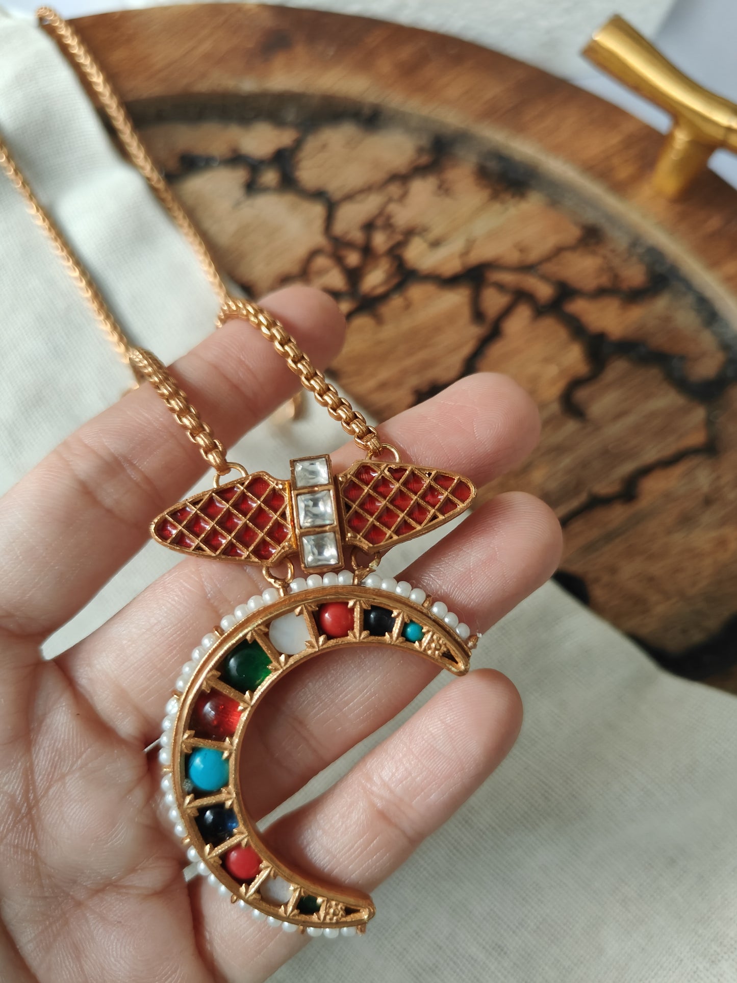 Crescent Moon Pendant Necklace