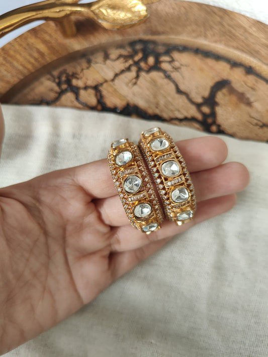 Polki Stone Traditional Statement Earrings