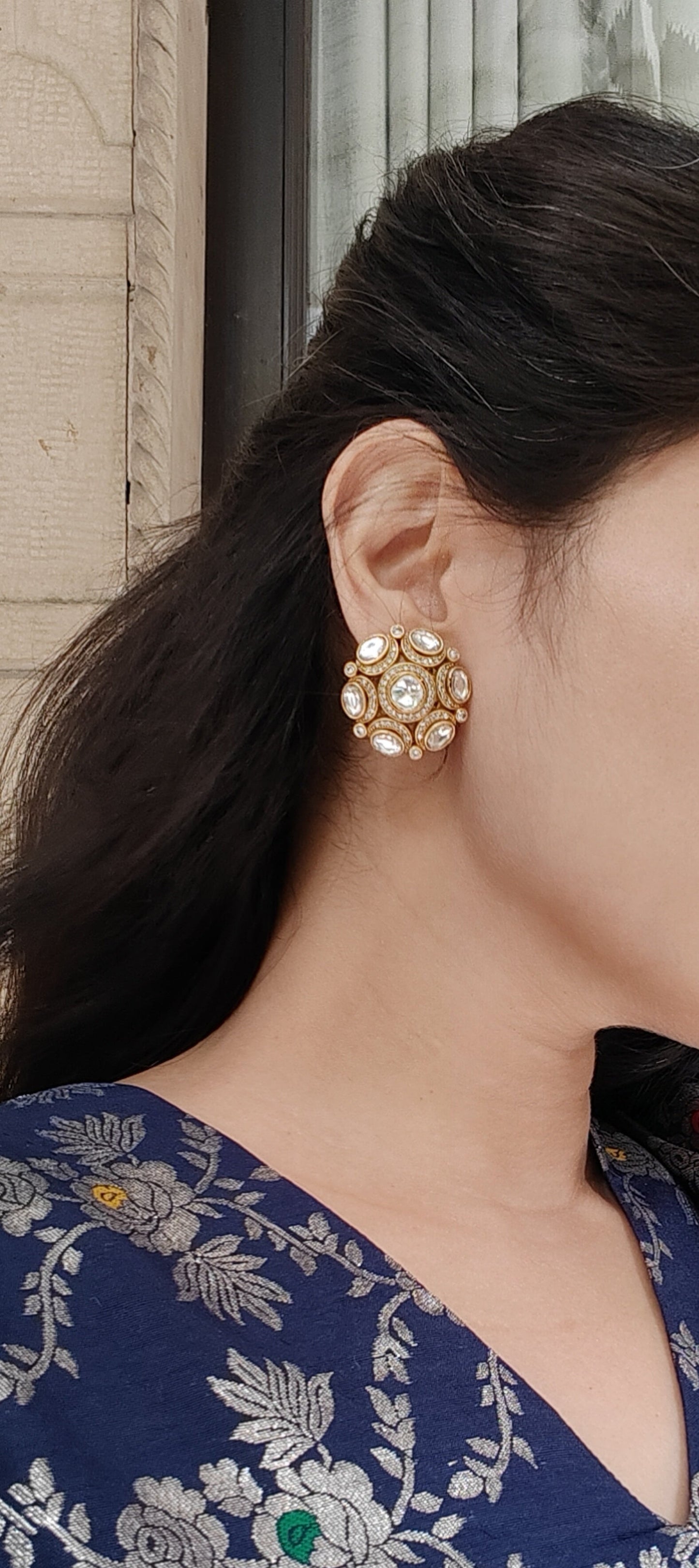 Maharani Polki Studs