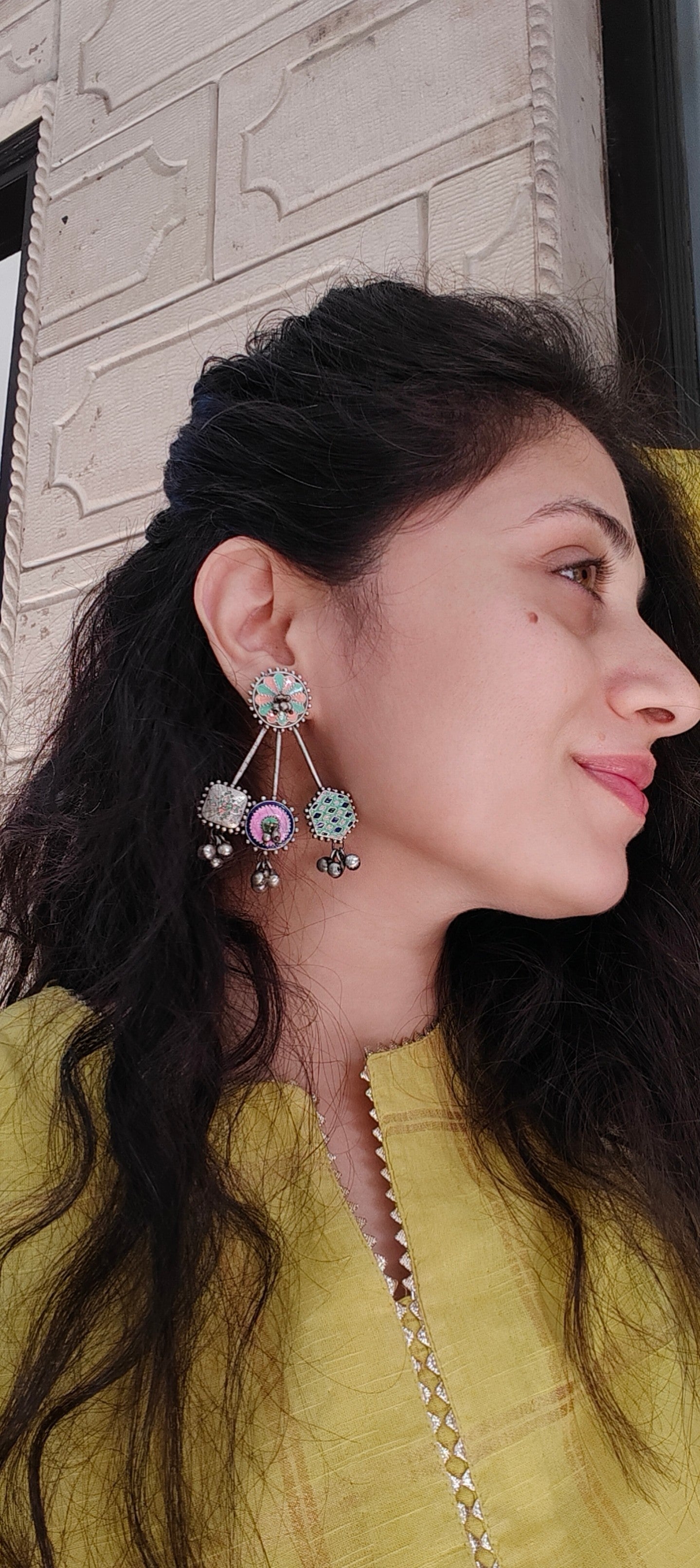 DualStyle Oxidised Enamel Earrings