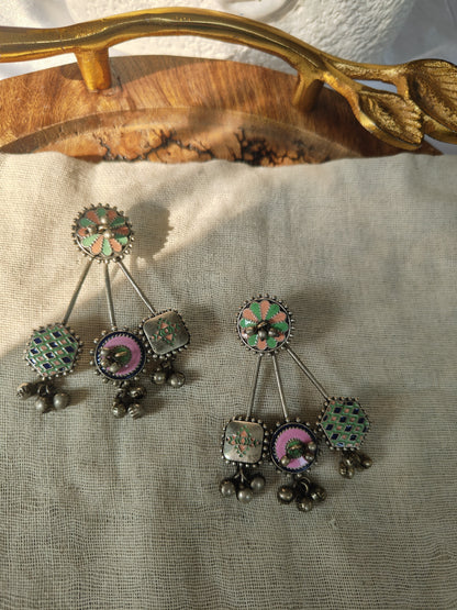 DualStyle Oxidised Enamel Earrings