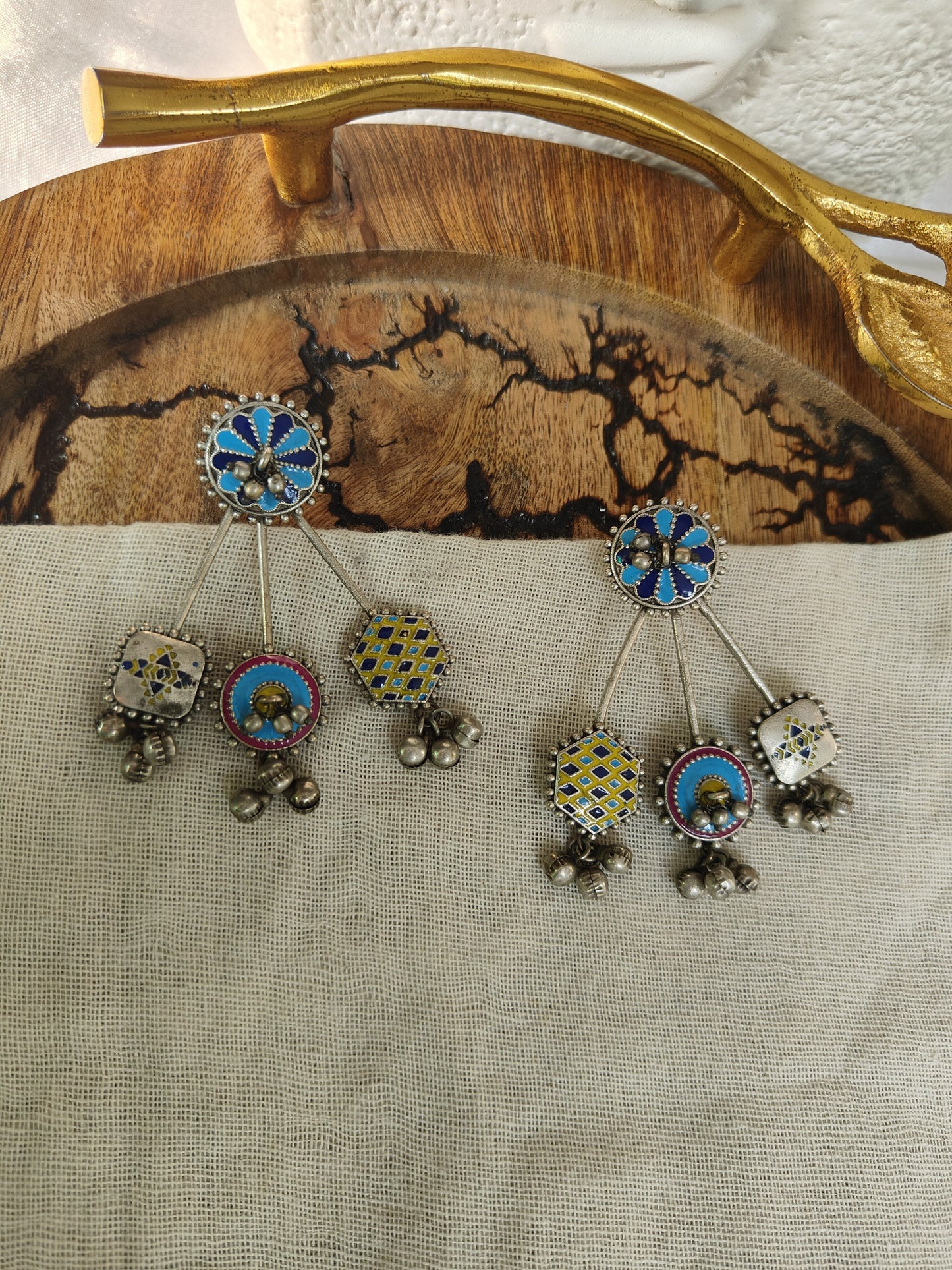 DualStyle Oxidised Enamel Earrings